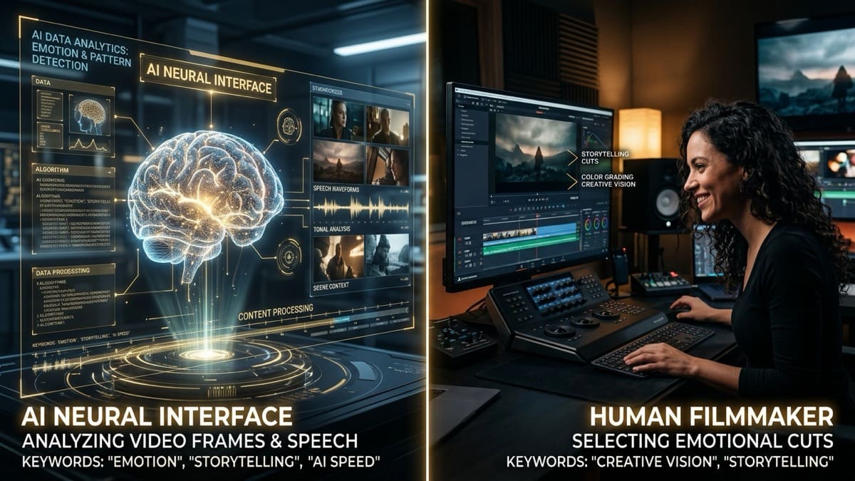 AI Neural Interface vs Human Video Editor Storytelling and Creative Vision