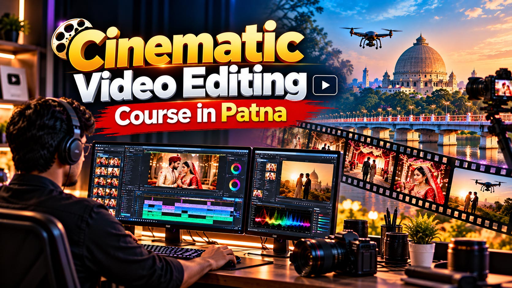Cinematic Video Editing Course in Patna - Professional Wedding Editing Training at Quick Art Photography Academy