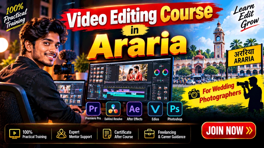 Video Editing Course in Araria - Quick Art Photography Academy Practical Training