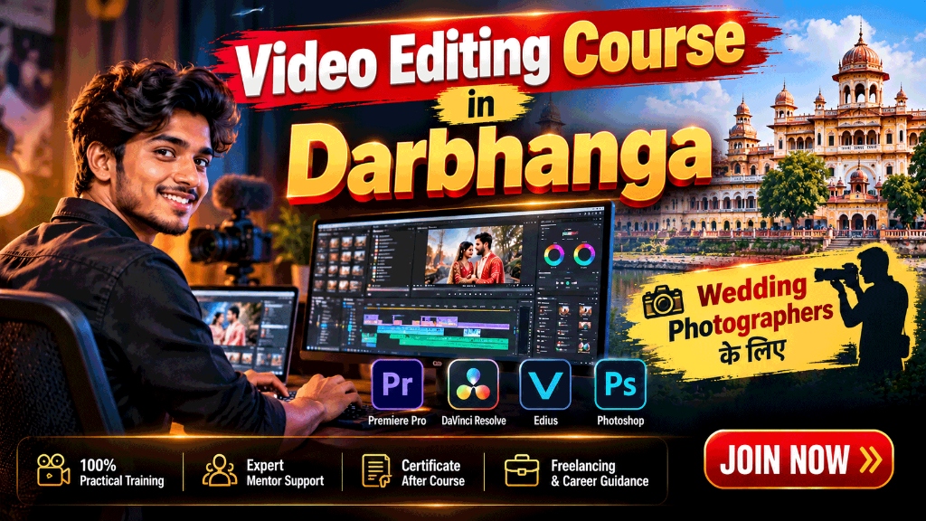 Video Editing Course in Darbhanga - Quick Art Photography Academy Practical Training
