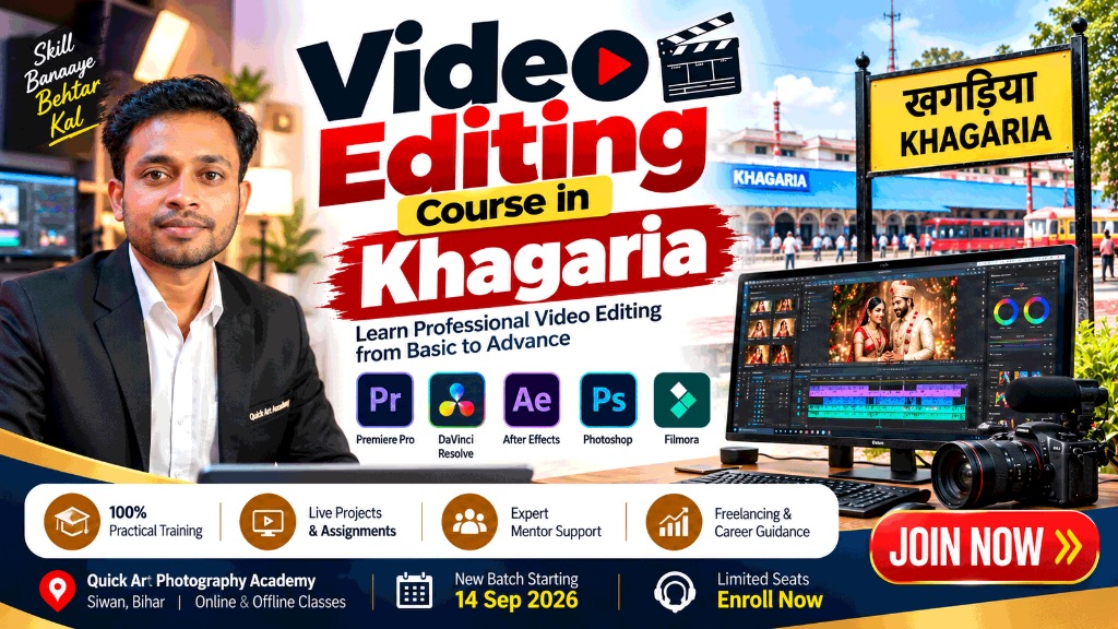 Video Editing Course in Khagaria - Learn Professional Video Editing from Basic to Advance