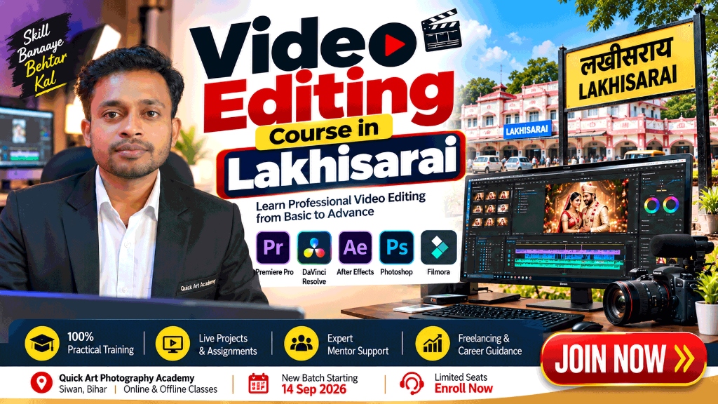Video Editing Course in Lakhisarai - Learn Professional Video Editing from Basic to Advance