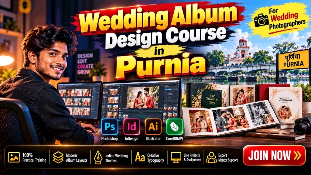 Wedding Album Design Course in Purnia - Quick Art Photography Academy Practical Training